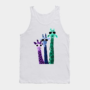 Giraffe trio digital illustration Tank Top